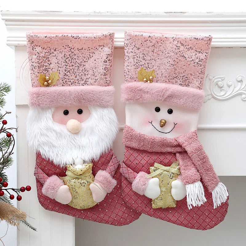 Pink Holiday Stocking