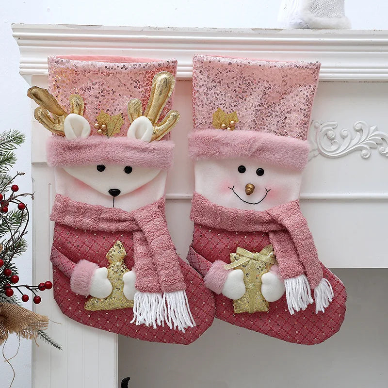 Pink Holiday Stocking