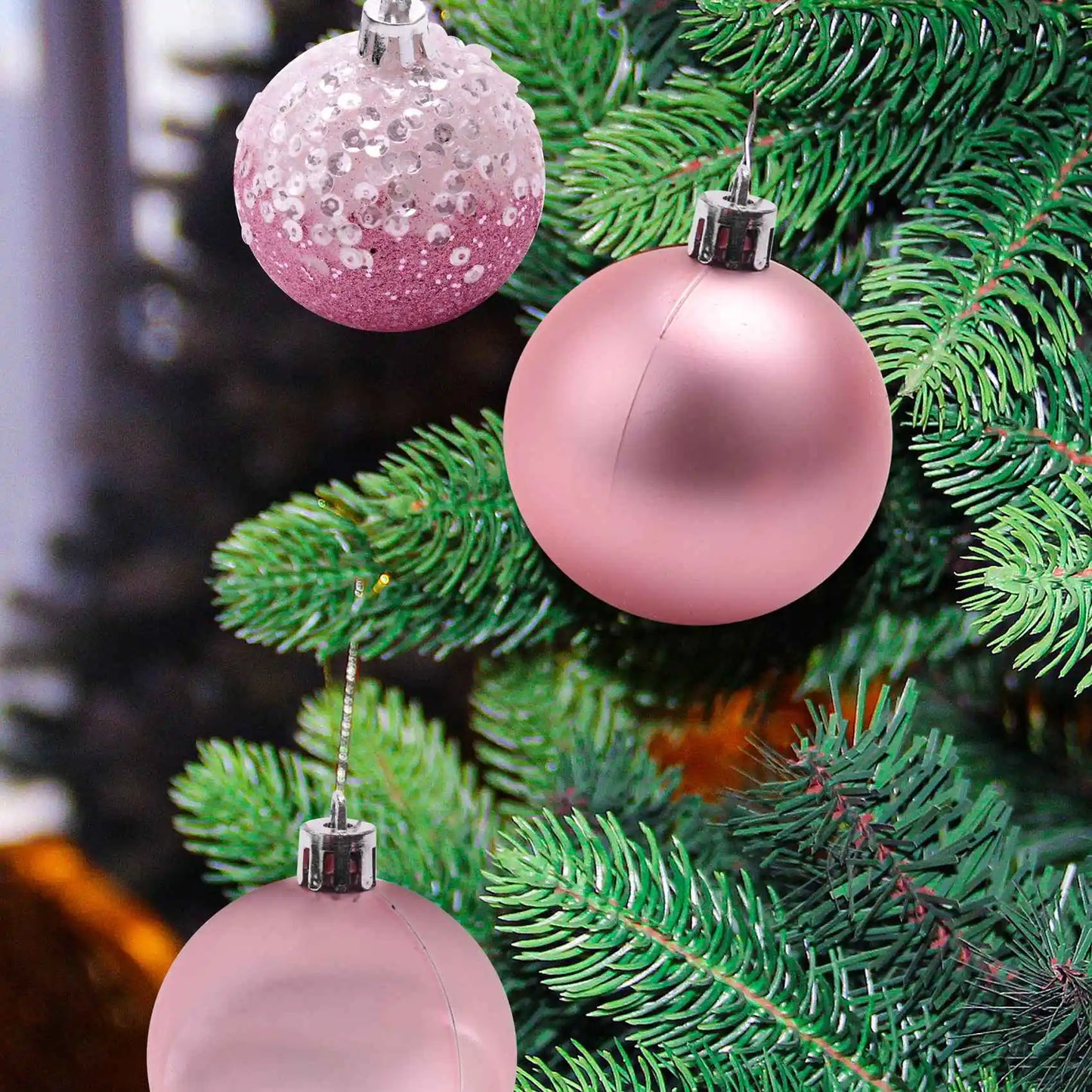 Pink Xmas Tree Balls